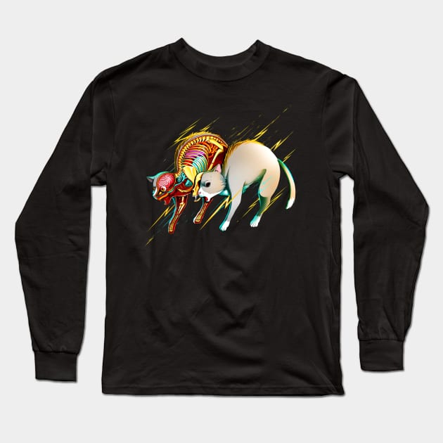 Electric Cat Long Sleeve T-Shirt by Tobe_Fonseca